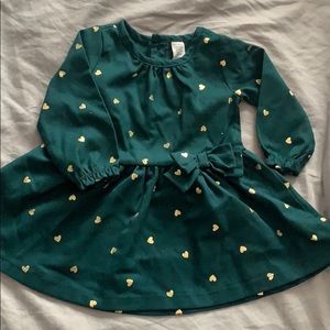 Green Holiday Baby Dress